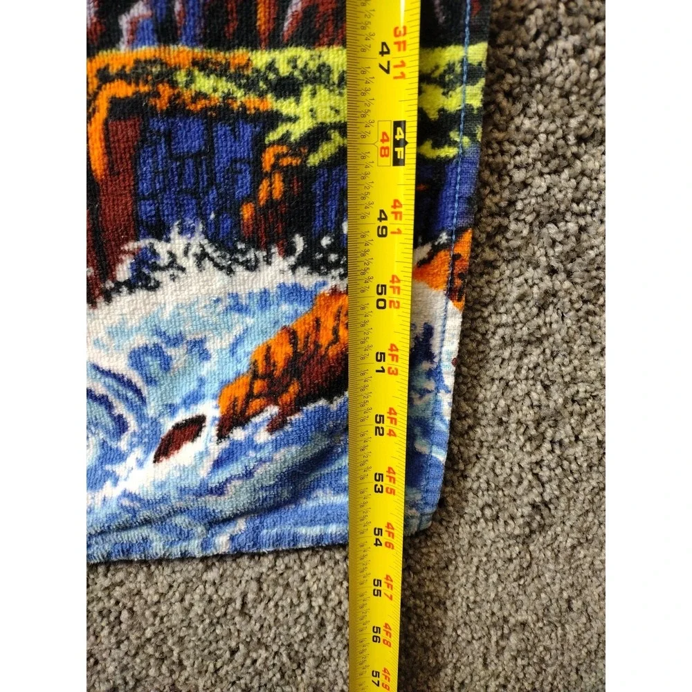 Vntg HILASAL LITEHOUSE PRINT Beach Towel Approx. 56
